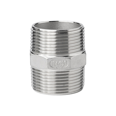 304 / 316 Stainless Steel Male Hex Nipple SS NPT/BSPT Hex Adapter