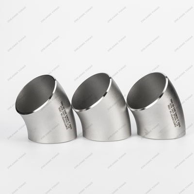 403 Steel Butt Welding Elbow Beveled Edge 45 Degree Stainless Steel Pipe Fittings