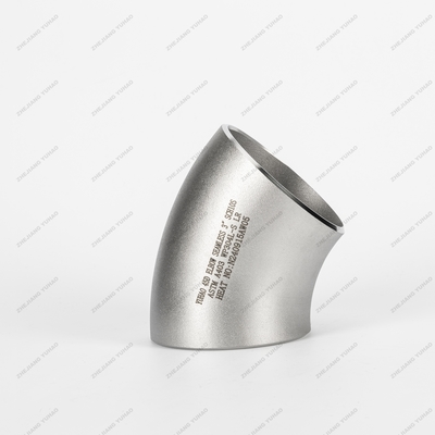 SCH10-SCH160 Stainless Steel Butt Welded Fittings 45 Degree Stainless Steel Weld Elbows ASTM A403