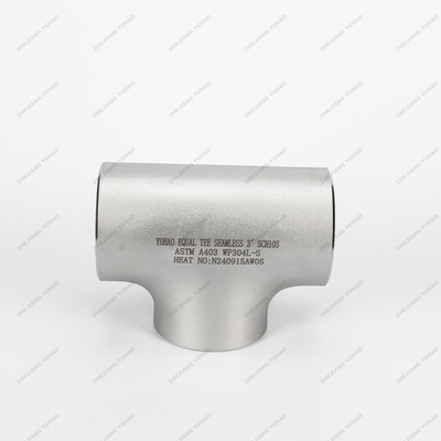 304 316 Weld Tube Stainless Steel Pipe Fittings Equal Tee