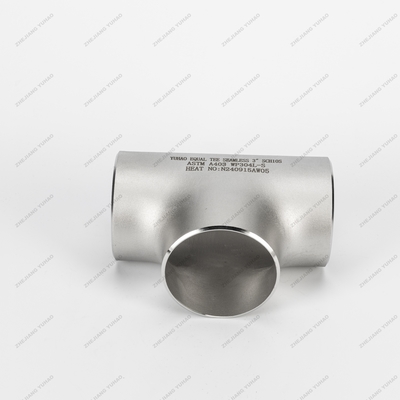 SCH20s-SCH160s Stainless Steel Butt Welded Pipe Fittings SS Equal Tee