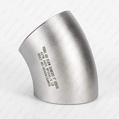 Cold Rolled Hot Rolled 45 Degree Elbow Stainless Steel Butt Weld Pipe Fittings
