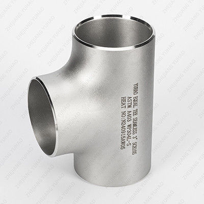 Sandrolling Sandblasting Stainless Steel Equal Tee Butt Welded Pipe Fittings For Round Section DN5-DN1200