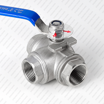 Stainless Steel 3-Way Ball Valve for Industrial Flow Control